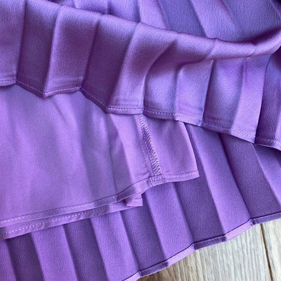 NWT J. Crew plisse midi purple skirt size 16 - Picture 2 of 3